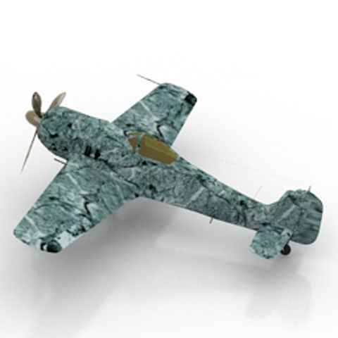 Free Airplane FW19 F N171 3D model for 3ds Max Library Download